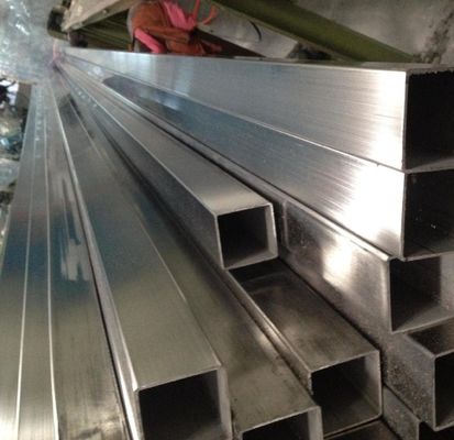 ASTM A312 201 لوله مربع SS جوش HL سطح 6m طول