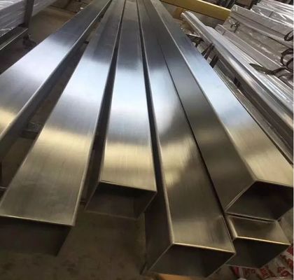 304L مربع فولاد ضد زنگ لوله تزئینی 2&quot;X2&quot; 5.8m طول