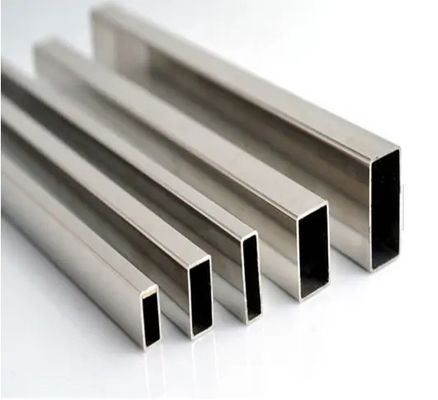 شکل مستطیل 201 لوله فولاد ضد زنگ 50 X 100 X 1.5mm
