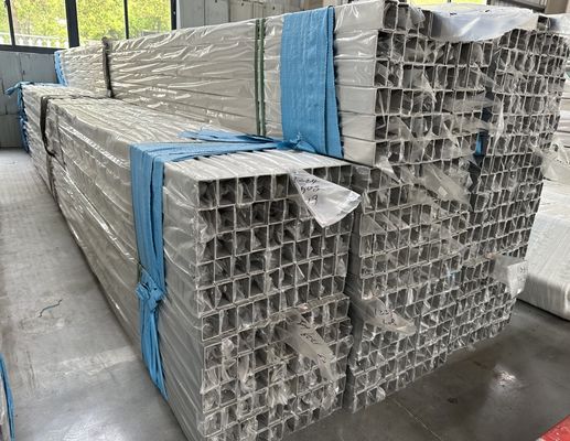1.5&quot; X 3.0&quot; X 0.065&quot; 304L مستطیل فولاد ضد زنگ 304L لوله قطعات حفره ای
